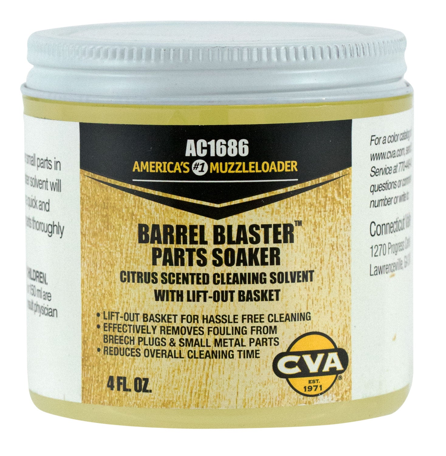 CVA AC1686 Barrel Blaster Parts Soaker 4 oz Liquid for Breech Plugs and Nipples