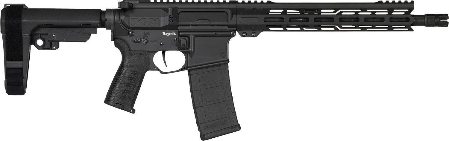 CMMG 30AB20FAB Banshee MK4 300 Blackout 30+1 12.50" Black Nitride Medium Taper Threaded Barrel, EML 7" M-LOK Handguards, Black Armor Cerakote Aluminum Picatinny Rail Receiver, CMMG Zeroed Grips