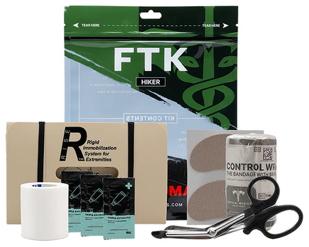 Tacmed Solutions Hiker Field Trauma Kit with Splint Control Wrap and Trauma Shears