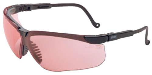 Howard Leight Genesis Safety Glasses Black Frame Vermillion Lens