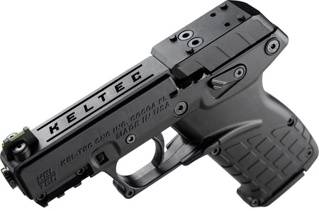 Kel-Tec P17BBLKOR P17 22 LR 16+1 3.80" Black Steel Barrel, Black Optic Ready/Serrated Slide, Black Polymer Frame w/Picatinny Rail, Textured Grip