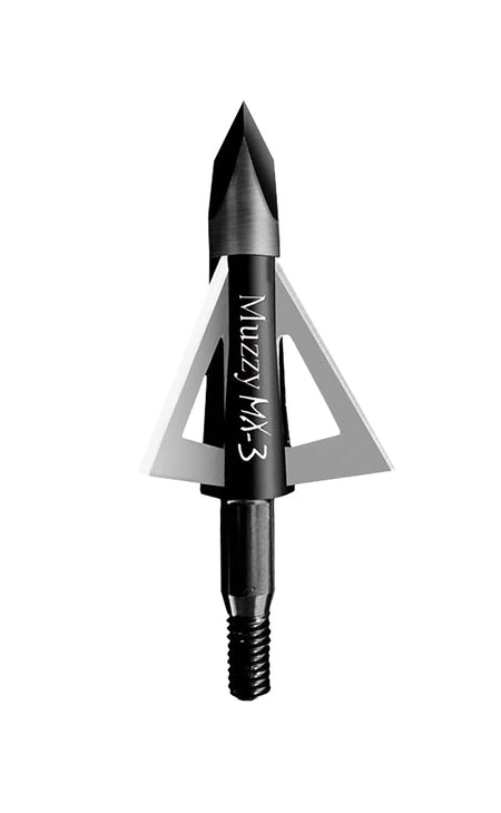 Muzzy 225MX33 MX-3 3-Blade Broadhead Trocar Tip Aluminum Ferrule 100gr 3 Pack