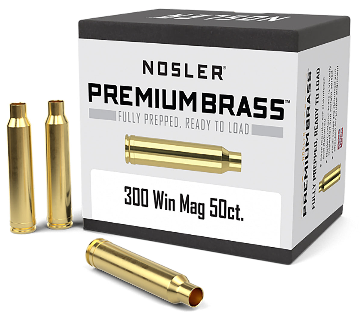 Nosler 10227 Reloading Brass 300 Win Mag Unprimed Rifle Cases 50ct