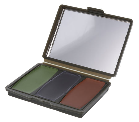 Hunters Specialties Camo-Compac 3-Color Woodland Makeup Kit Black Brown Leaf Green