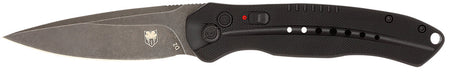 CobraTec Diablo 3.50" Folding Automatic Black Stonewashed D2 Steel Blade Black Textured G10 Handle