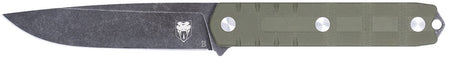 CobraTec Outdoor Warrior 4.50" Fixed Blade Drop Point Stonewashed D2 Steel Blade OD Green G10 Scales w/ Kydex Holster