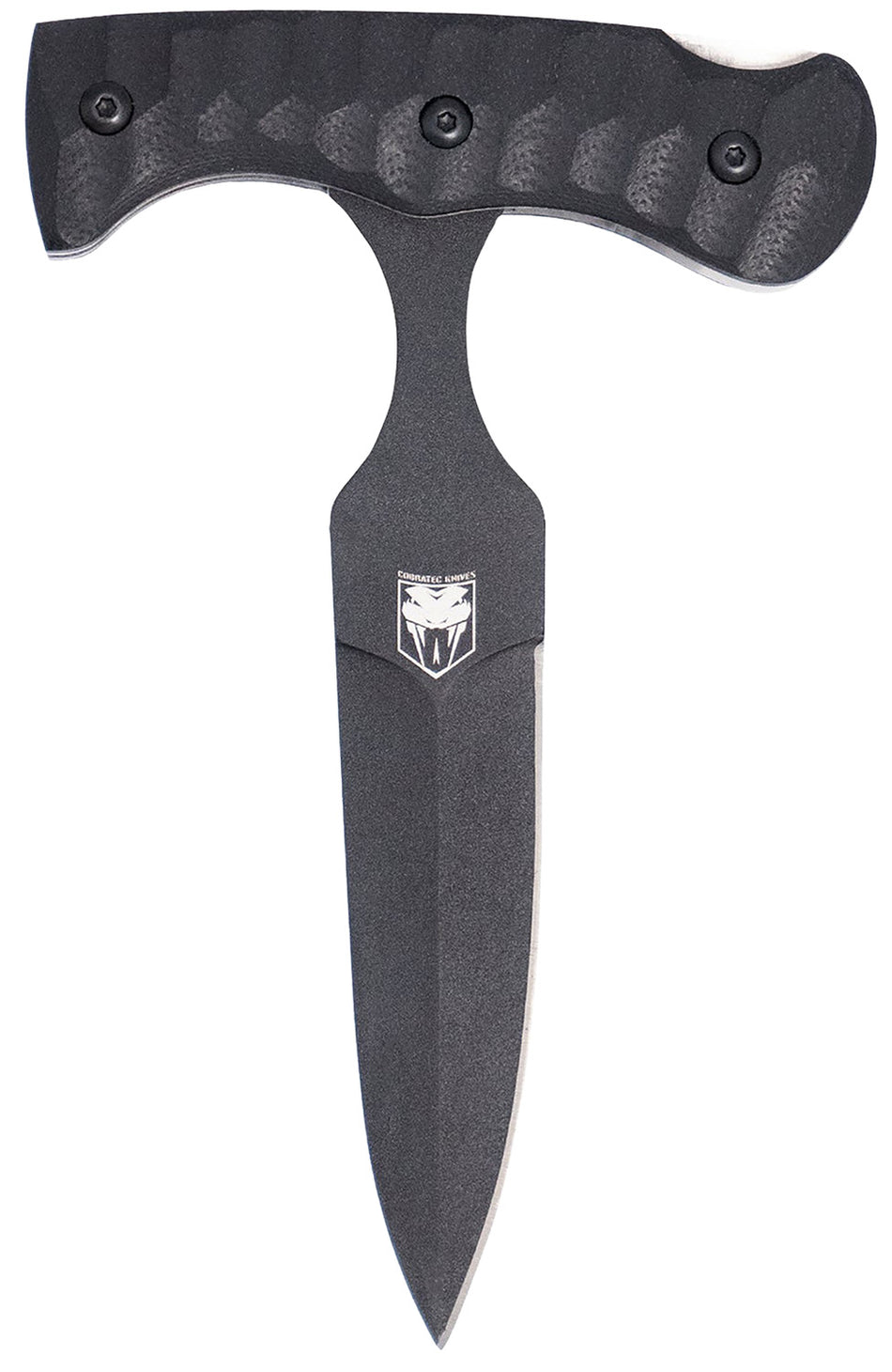 CobraTec Folding Push Dagger 2.88" Plain Black D2 Steel Blade with Black Textured G10 Scales Handle