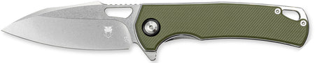 CobraTec Wolverine 3.12" OTF Drop Point Satin TiCN D2 Steel Blade with Green Textured G10 Handle