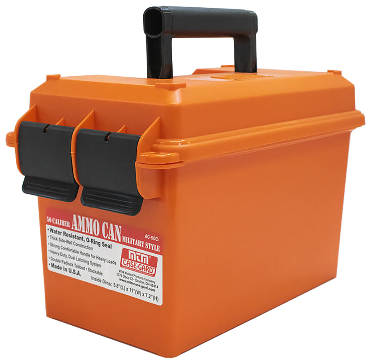MTM Case-Gard AC50C35 50 Cal Ammo Can Orange Polypropylene Water-Resistant Storage