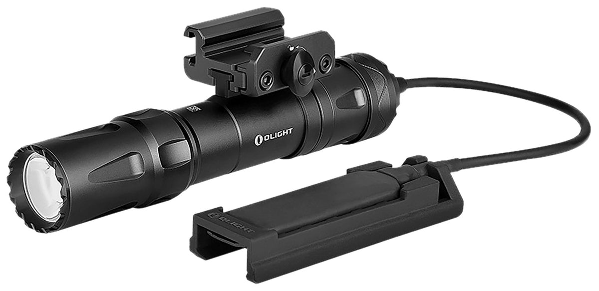 Olight Odin Black Anodized Tactical Flashlight 2000 Lumens Rail Mount White LED