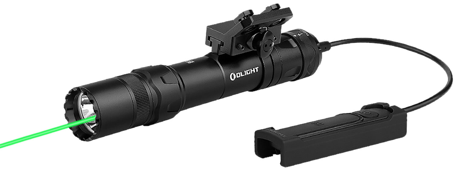 Olight ODINGLPBK Odin GL Black Anodized Tactical Flashlight 1,500 Lumens Green Laser