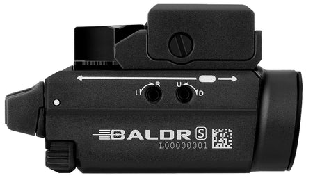 Olight Baldr S BL Black Anodized 800 Lumen Tactical Light with Blue Laser Combo