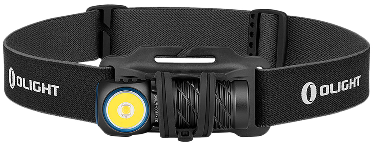 Olight Perun 2 Mini Black Anodized Headlamp 1,100 Lumens White and Red LED