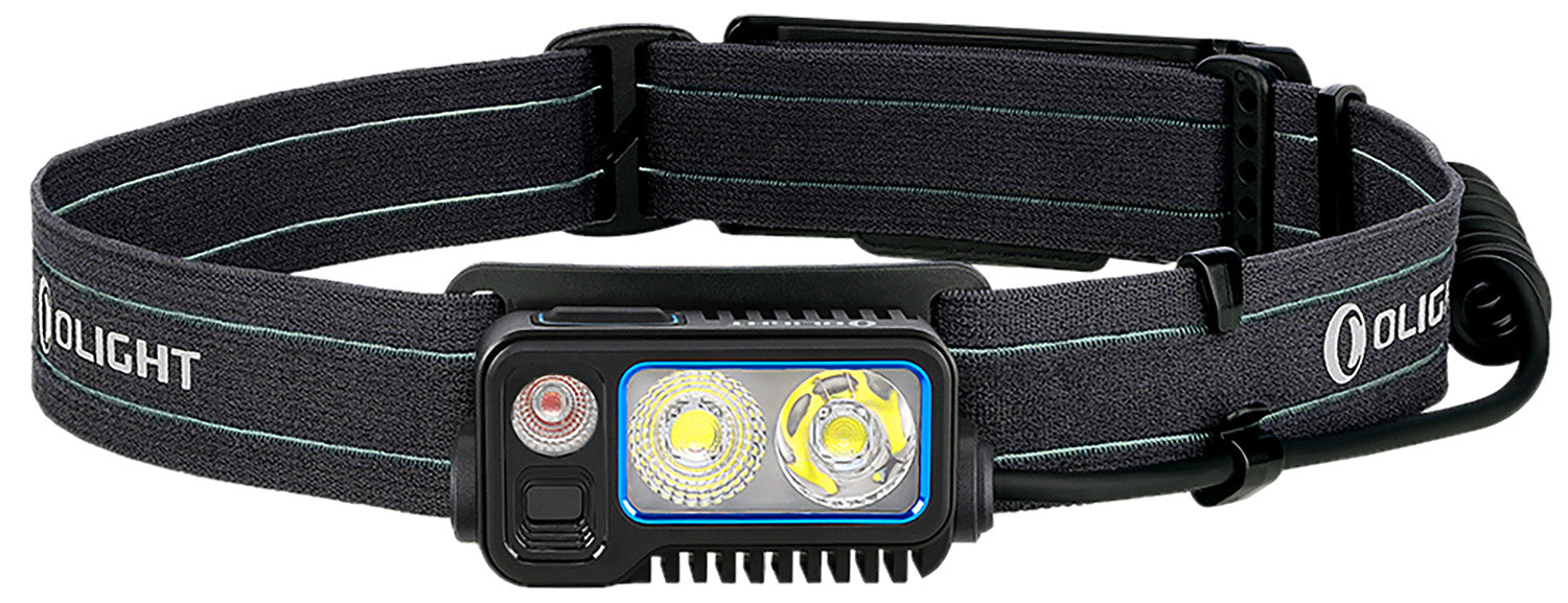 Olight Array 2 Pro Black Anodized Rechargeable Headlamp 1,500 Lumens White and Red LED