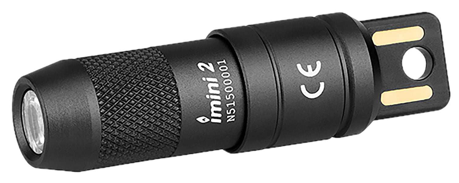 Olight imini 2 Black Anodized Mini Rechargeable EDC Flashlight 50 Lumens White LED