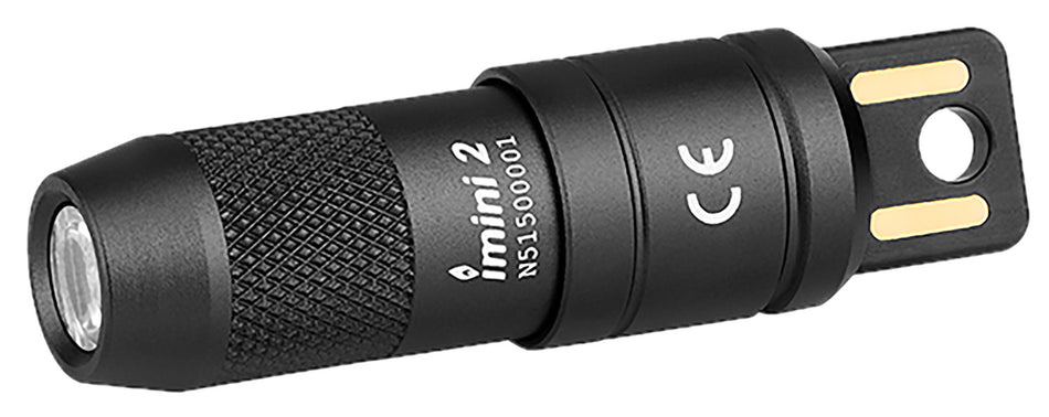 Olight imini 2 Black Anodized Mini Rechargeable EDC Flashlight 50 Lumens White LED