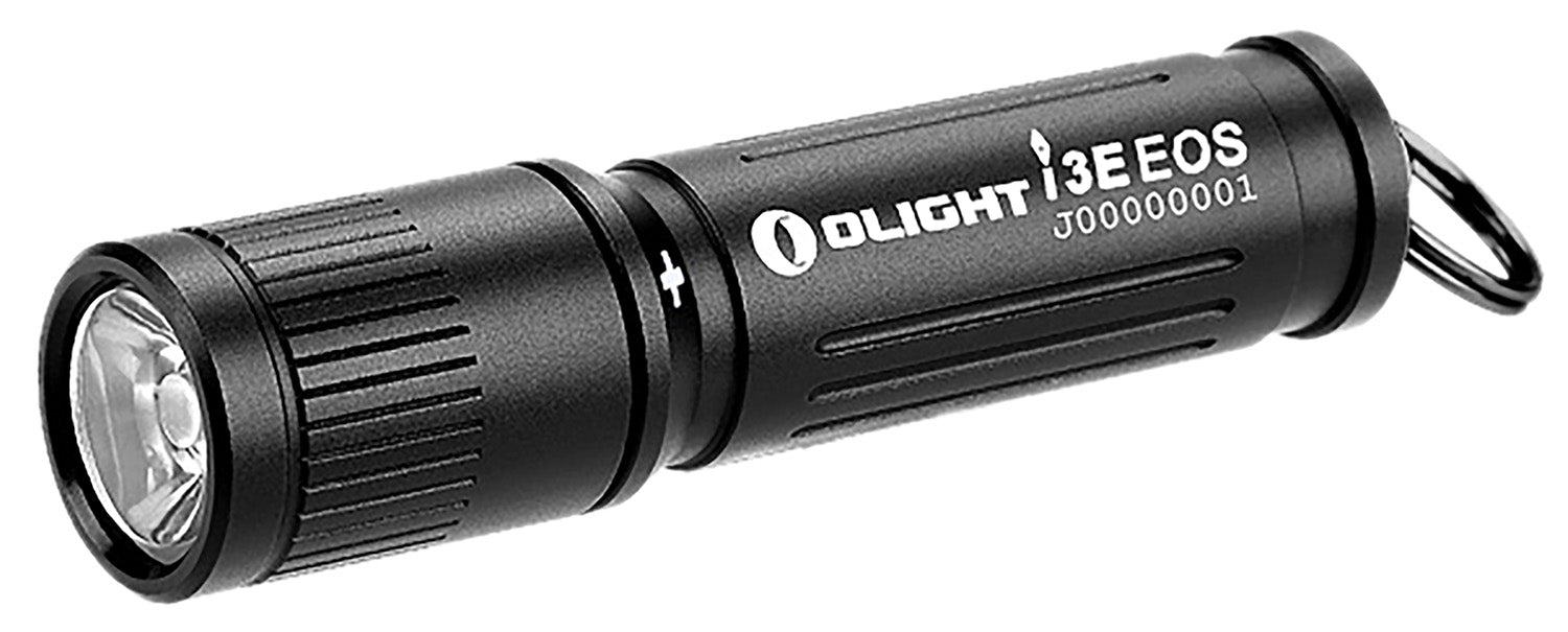 Olight i3E EOS Black Anodized Keychain Flashlight 90 Lumens White LED AAA Battery
