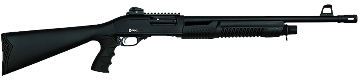 Citadel FRPATMB1220 PAT 12 Gauge Pump 3" 3+1 20" Black Steel Barrel, Black Picatinny Rail Steel Receiver, Fixed Black Synthetic Stock