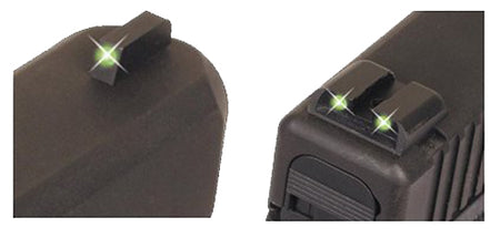 TruGlo TG231S1 Tritium Night Sight Set Green Front and Rear Black Frame