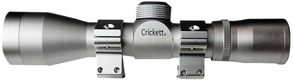 Crickett KSA054S Compact Rifle Scope Silver 4x32mm Includes Rings