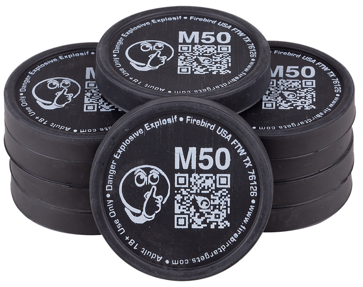 Firebird USA M50 Moderated Low-Noise Reactive Detonating Target Universal Firearm 50mm 10 Pack
