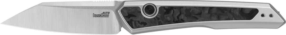 Kershaw Launch 20 EDC Automatic Folding Knife 3" Reverse Tanto Satin CPM MagnaCut Blade, Black/Gray Aluminum/Carbon Fiber Handle