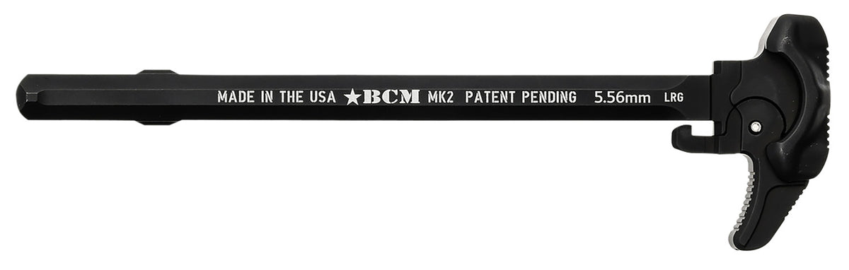 BCM GFHMK2LRG Asymmetric MK2 Charging Handle Mil-Spec AR-15 Black 7075 T-6 Aluminum Large