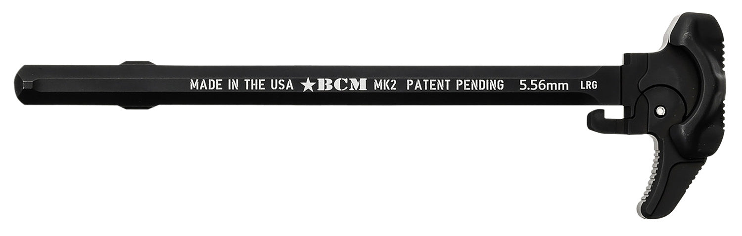 BCM GFHMK2LRG Asymmetric MK2 Charging Handle Mil-Spec AR-15 Black 7075 T-6 Aluminum Large