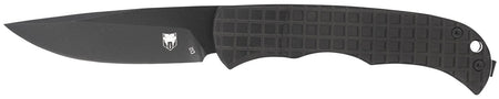 CobraTec Cyclone Hidden Release 3" Flip Open Plain Black TiCN D2 Steel Blade with Black Aluminum Handle