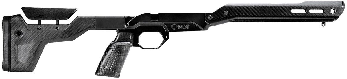 MDT 107835BCF HNT26 Chassis System Black Carbon Fiber Howa 1500 SA / Weatherby Vanguard ARCA