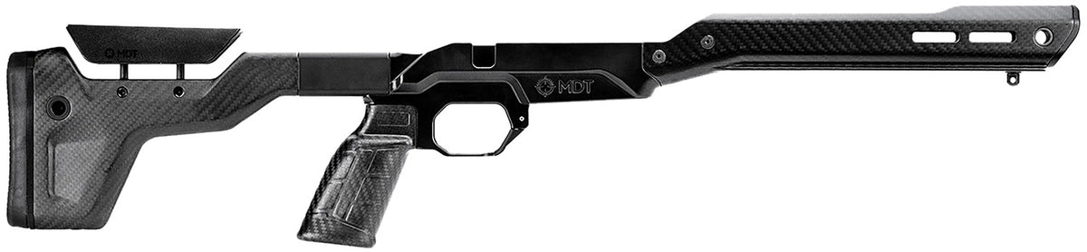 MDT 107837BCF HNT26 Chassis System Black Carbon Fiber Howa 1500 SA Weatherby Vanguard AICS Standard