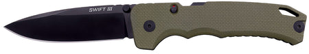 Cold Steel Swift III EDC 4" Assisted Opening Folding Knife, Black PVD CPM M4 Steel Blade, OD Green G10 Handle