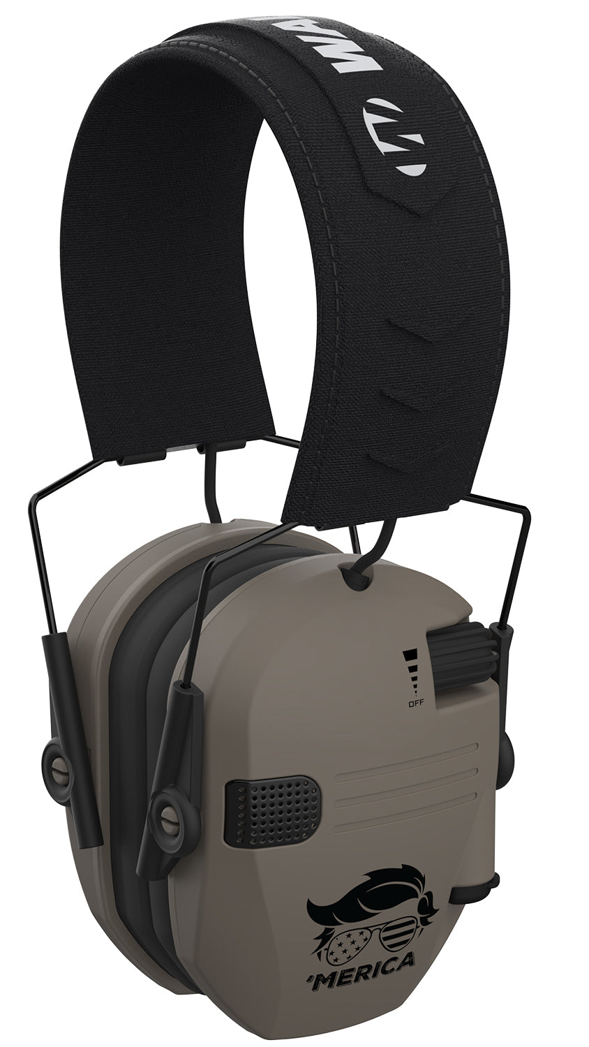 Walker's GWPRSEMT24MERFDE Razor Merica Electronic Ear Muff Over the Head Flat Dark Earth