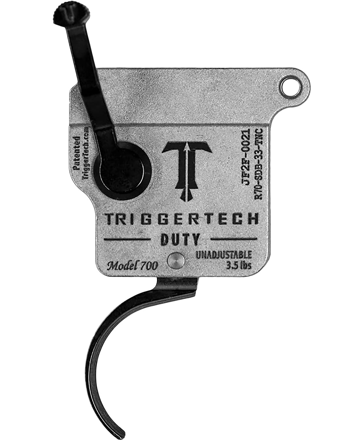 TriggerTech Special Black Single-Stage Curved Trigger for Remington 700 Right Hand