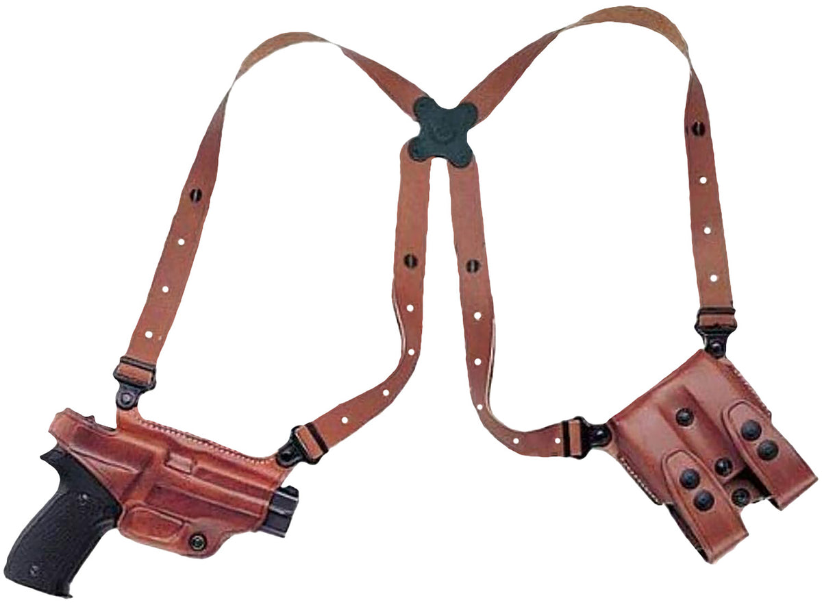 Galco Miami Classic Shoulder Holster System Black Leather Fits Kahr Arms Right Hand Up To 56" Chest