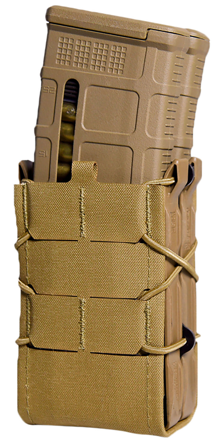 High Speed Gear 242R00CB TACO X2R Gen 2 Coyote Brown Nylon Laminate MOLLE Dual Rifle Mag Pouch