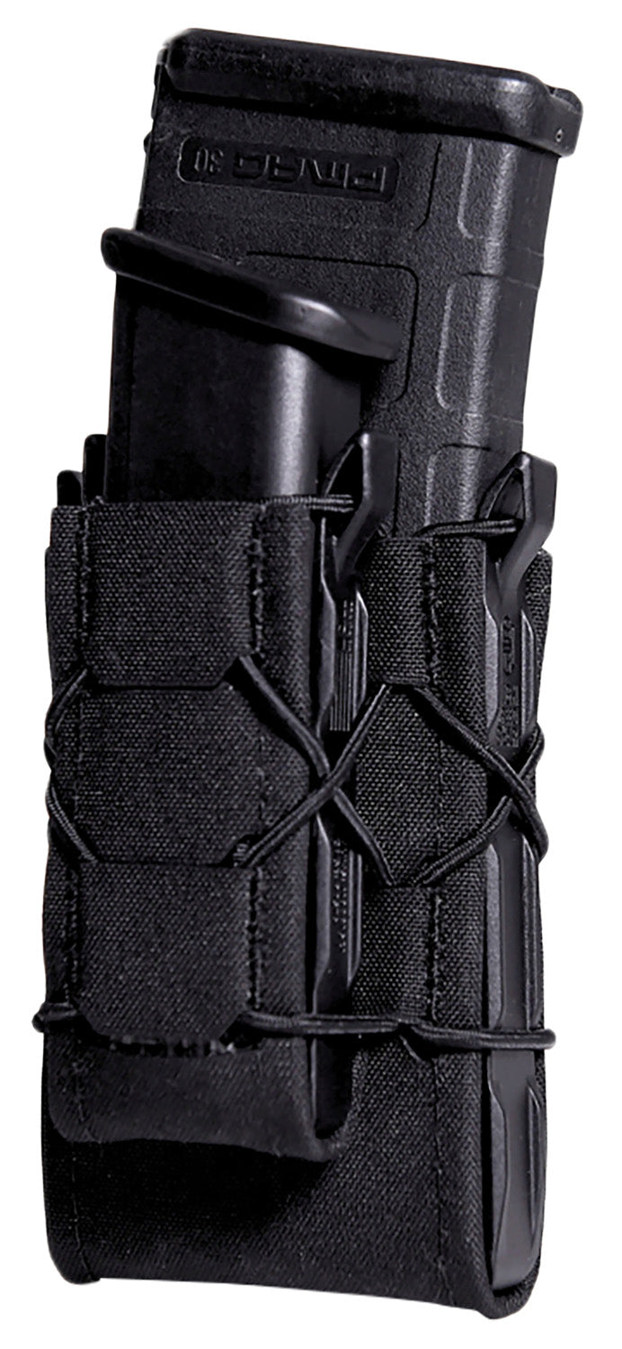High Speed Gear 24DD00BK TACO Gen 2 Double Decker Black Nylon Laminate MOLLE Pistol/Rifle Mag Pouch