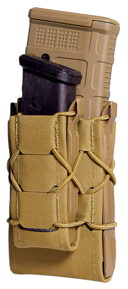 High Speed Gear 24DD00CB TACO Gen 2 Double Decker Coyote Brown Nylon Laminate MOLLE Pistol/Rifle Mag Pouch