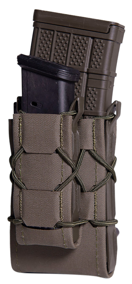 High Speed Gear 24DD00OD TACO Gen 2 Double Decker OD Green Nylon Laminate MOLLE Pistol/Rifle Mag Pouch