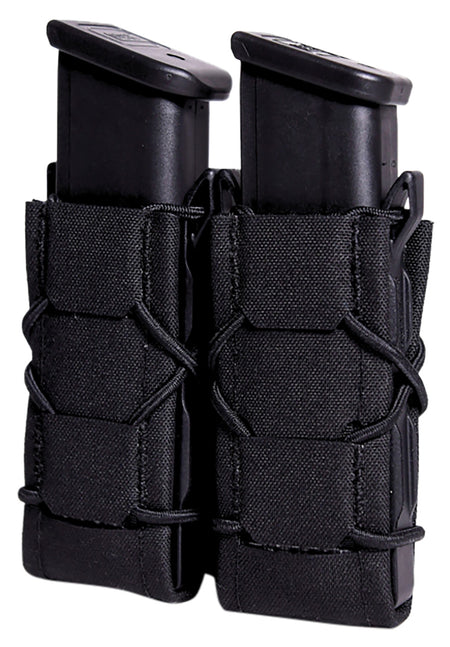High Speed Gear TACO Gen 2 Double Pistol Magazine Pouch Black Nylon Laminate MOLLE Mount