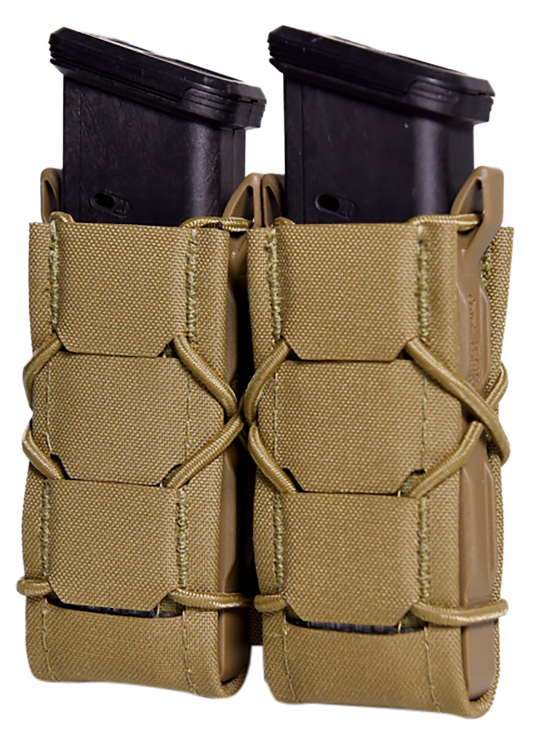 High Speed Gear TACO Gen 2 Double Pistol Magazine Pouch Coyote Brown Nylon Laminate MOLLE Mount