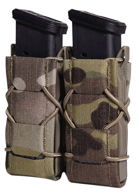 High Speed Gear TACO Gen 2 Double Pistol Magazine Pouch Multi-Cam Nylon Laminate MOLLE Mount