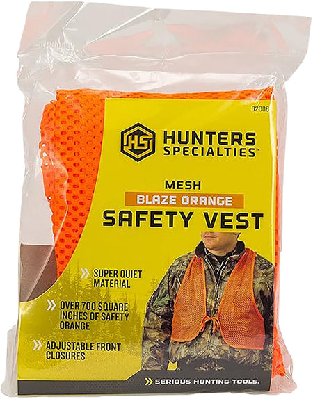 Hunters Specialties Safety Orange Mesh Vest OSFA