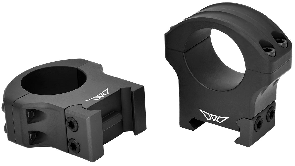 Warne 8502M HyperLite Scope Rings Matte Black 1" High MagnaFusion Alloy Picatinny