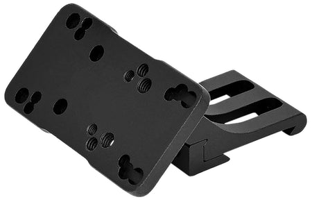 Warne 6110ML 45 Degree Offset Red Dot Riser Mount Left Hand Black Anodized Aluminum Fits Doctor/Sig Romeo3/Vortex Viper/Holosun