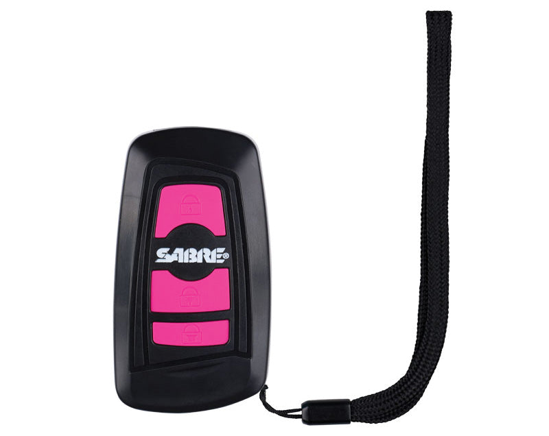 Sabre 3-In-1 Key Fob Stun Gun with 115dB Alarm and LED Light Pink