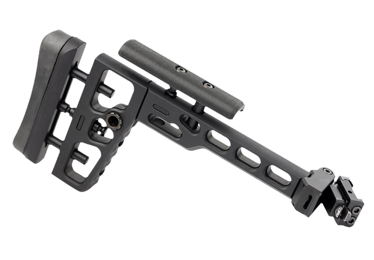 Samson 040614101 S.A.S Black Anodized Folding Picatinny Stock Adapter Push-Button Adjustable