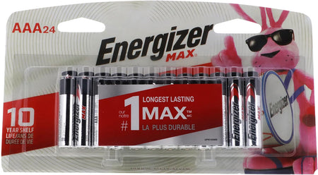 Energizer E92BP24E4 MAX AAA Alkaline Batteries 1.5V 24-Pack