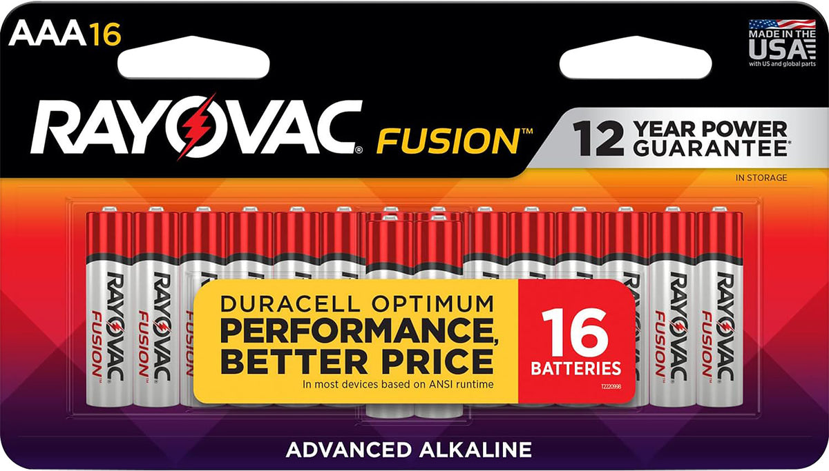 Rayovac High Energy AAA Alkaline Batteries 1.5V 1123mAh 16-Pack