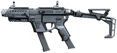Recover Tactical PIXPBFST01 P-IX+ Basic PG9 Folding Stock Metal Front Guard Black